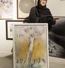 تصاویر | از بهاره رهنما تا بزرگمهر حسین‌پور و سیما تیرانداز در بازار آثار هنری خانه هنرمندان 