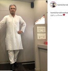 تصویری متفاوت از حمید فرخ‌نژاد با لباس محلی