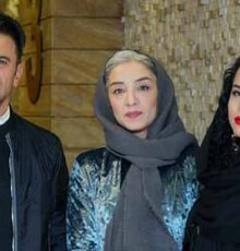 «ملیکا شریفی‌نیا» در کنار دو بازیگر فیلم «درخونگاه» / عکس
