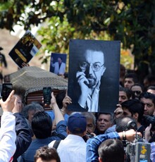 گزارش تصویری بانی فیلم از مراسم تشییع پیکر زنده یاد ناصر چشم آذر