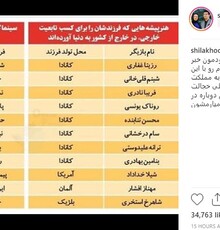 انتشار لیست بازیگران دو تابعیتی شیلا خداداد را عصبانی کرد