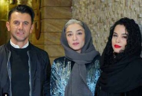«ملیکا شریفی‌نیا» در کنار دو بازیگر فیلم «درخونگاه» / عکس