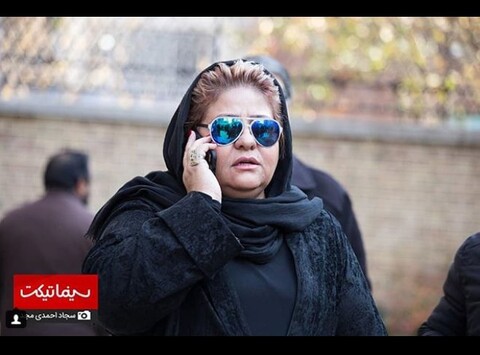 عکس | رابعه اسکویی در مراسم تشییع پیکر پیام صابری